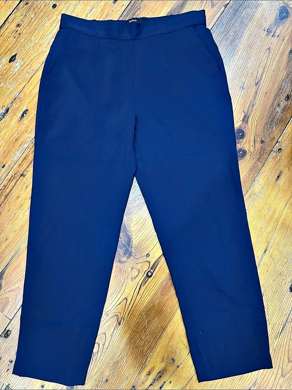 Quince Straight Leg Pants in Blue Size 10 Like New